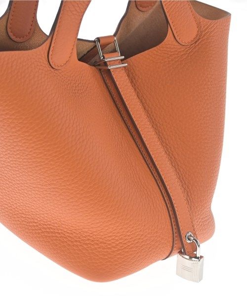 Hermes Picotin Lock PM 18 Taurillon Clemence Orange Gold Handbag — view 7