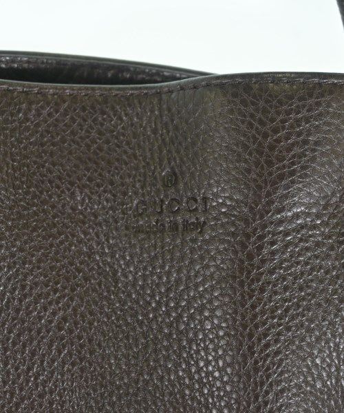 Gucci Leather Tote Bag Brown — view 8