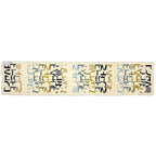 Loewe Shawl Multi Tone Anagram Fringe Wool Silk Beige Scarf — view 2