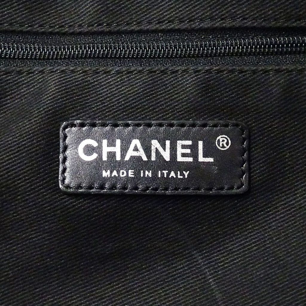 Chanel Wild Stitch Brands Leather Black Silver Mini Boston Bag — view 6