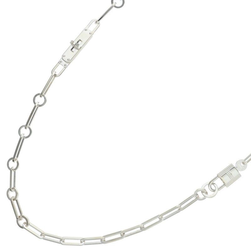 Hermes Kelly Chaine MM Silver Necklace MM
