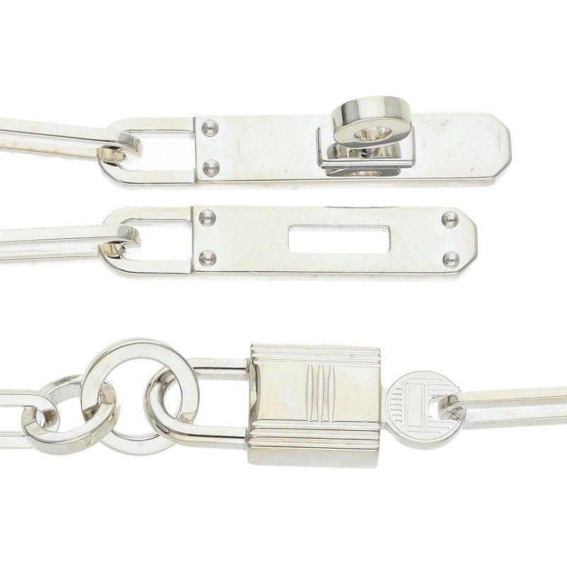 Hermes Kelly Chaine MM Silver Necklace MM — view 4