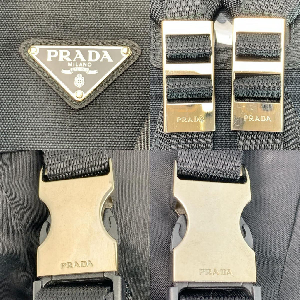 Prada Backpack Black Tessuto Nylon Card Included — view 7