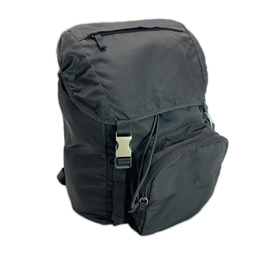 Prada Backpack Black Tessuto Nylon Card Included