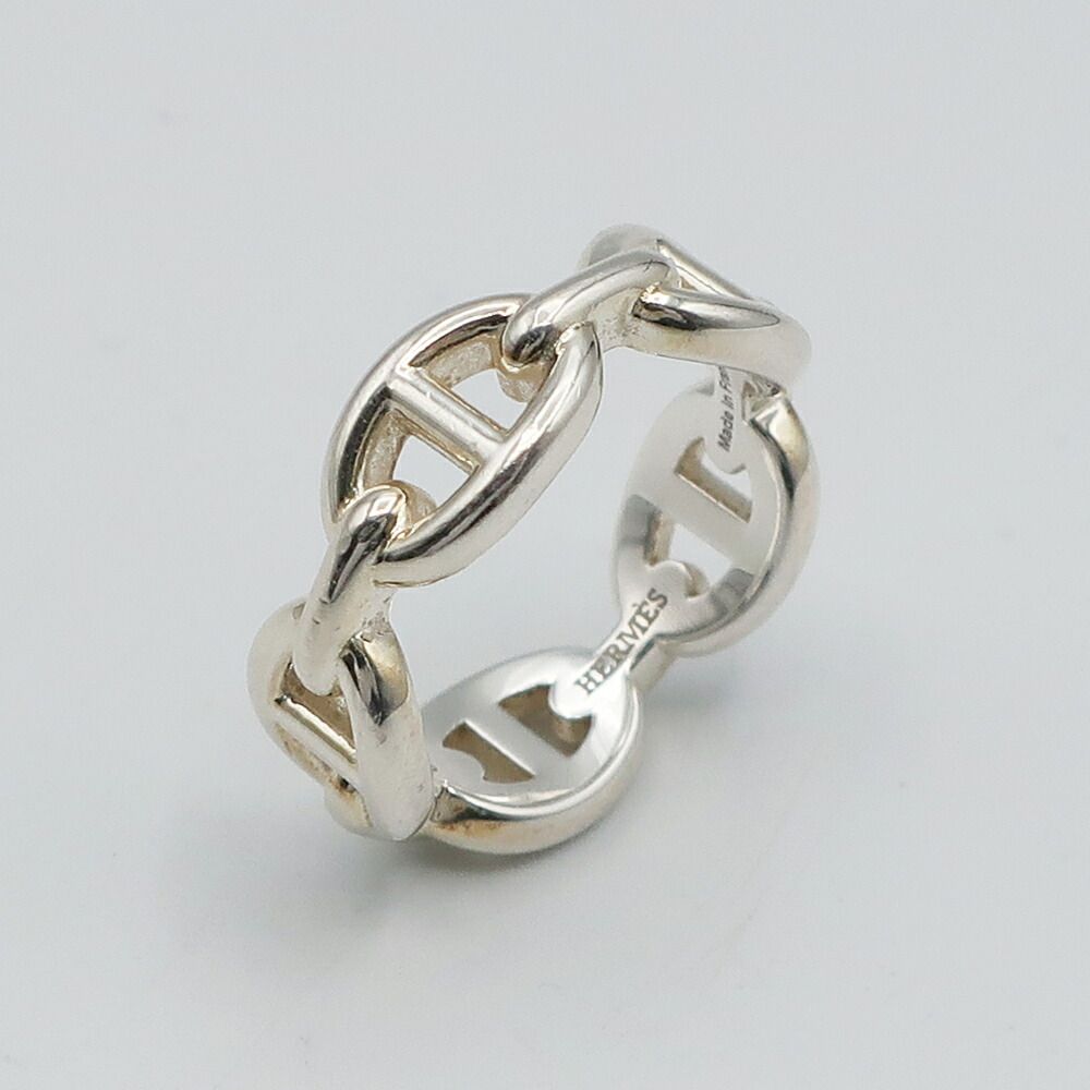 Hermes Chaine D'ancre Enchainee PM Ring 53 Silver — view 7