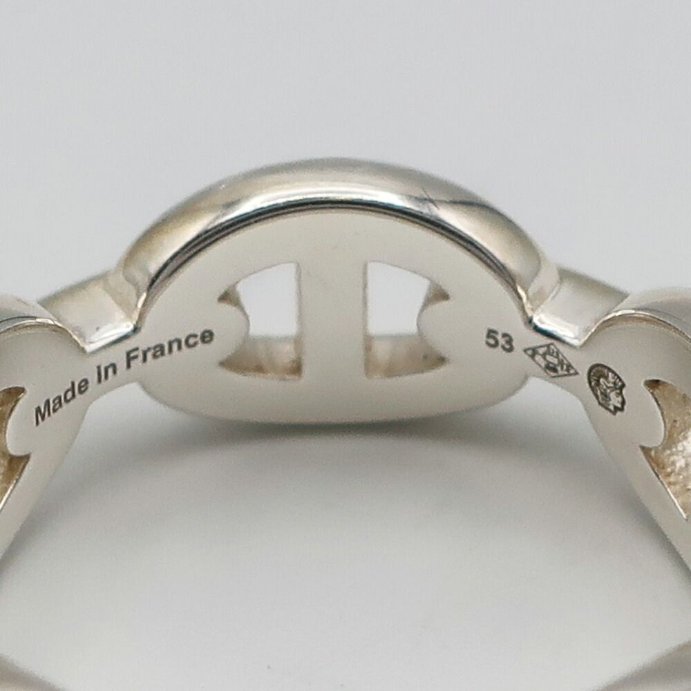 Hermes Chaine D'ancre Enchainee PM Ring 53 Silver — view 4