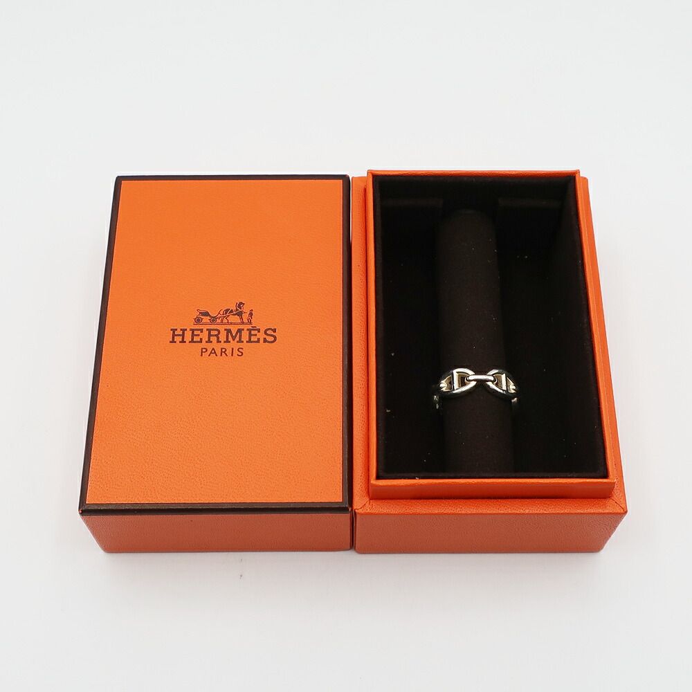 Hermes Chaine D'ancre Enchainee PM Ring 53 Silver — view 8