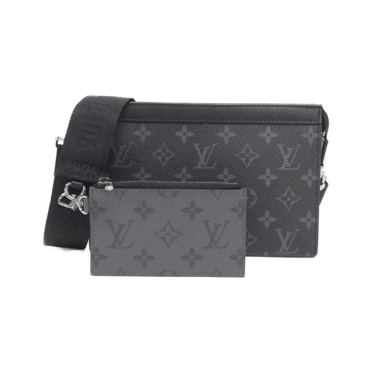 Louis Vuitton Monogram Eclipse Reverse Gaston Wearable Wallet Shoulder Bag