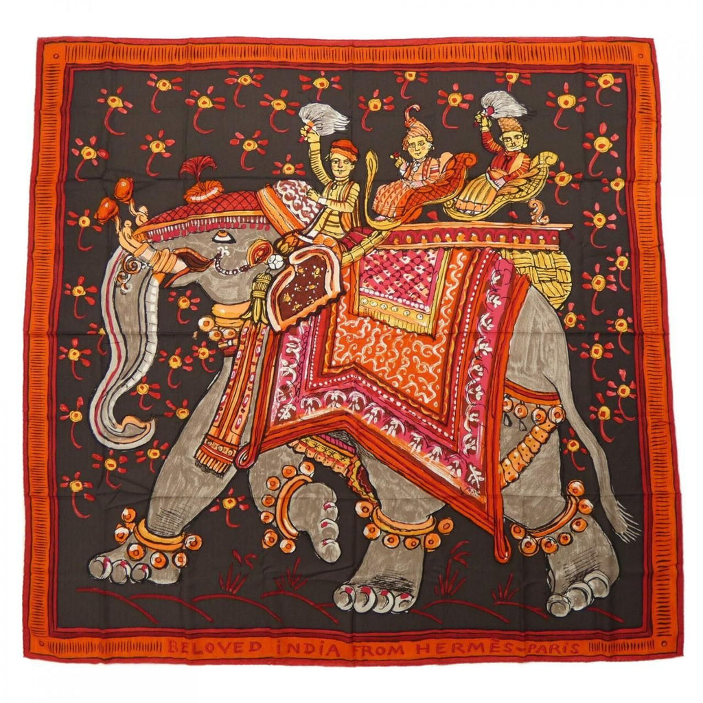 Hermes Beloved India Carre Geant 140 Shawl Scarf