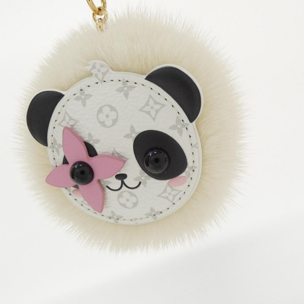 Louis Vuitton Monogram Bag Charm LV Panda Pom Key Ring — view 2