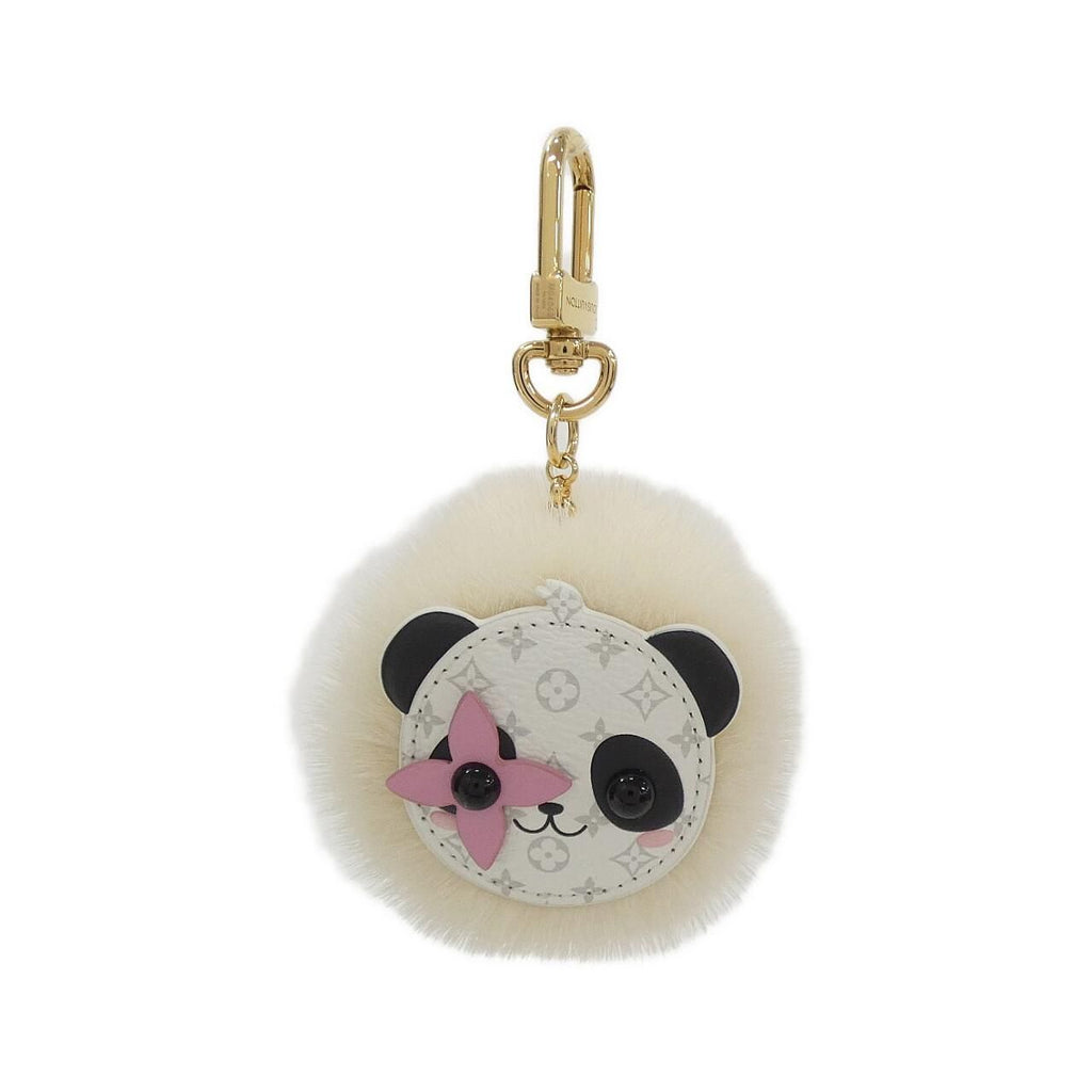 Louis Vuitton Monogram Bag Charm LV Panda Pom Key Ring