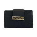 Gucci Black Gold GG Canvas Leather Key Case Key Holder