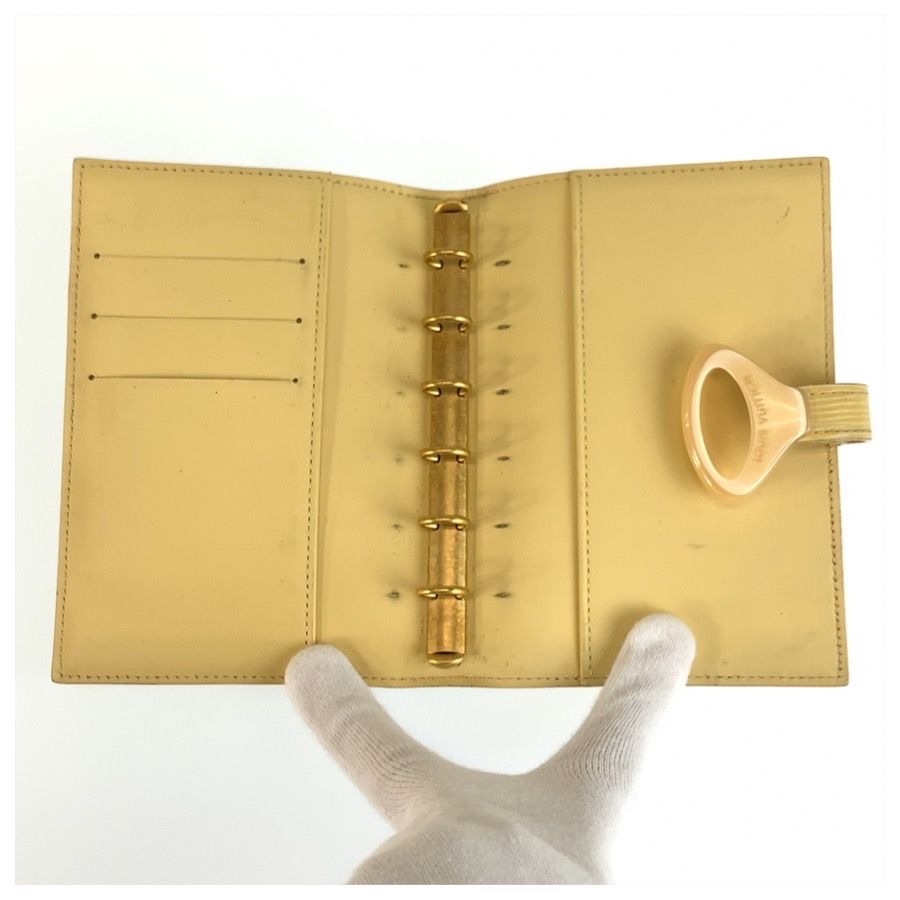 Louis Vuitton Epi Agenda PM Vanille Yellow Gold Cover — view 4