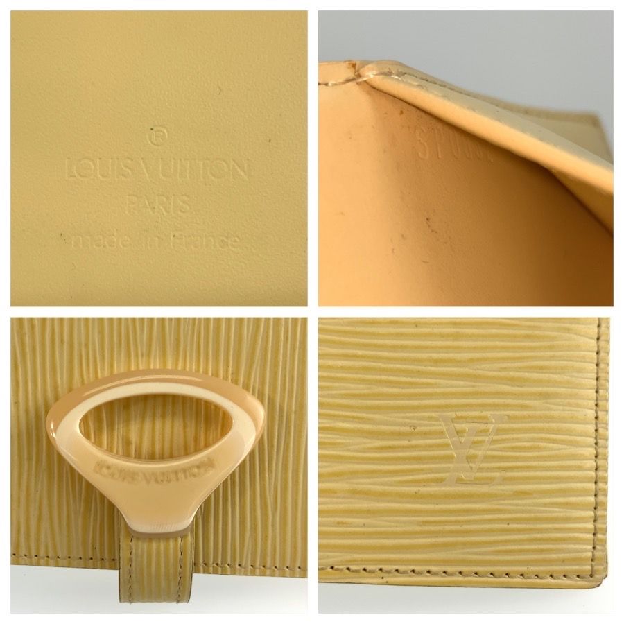 Louis Vuitton Epi Agenda PM Vanille Yellow Gold Cover — view 3