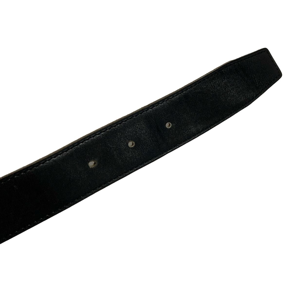 Hermes Belt 85 H Black Gold Silver Leather — view 6