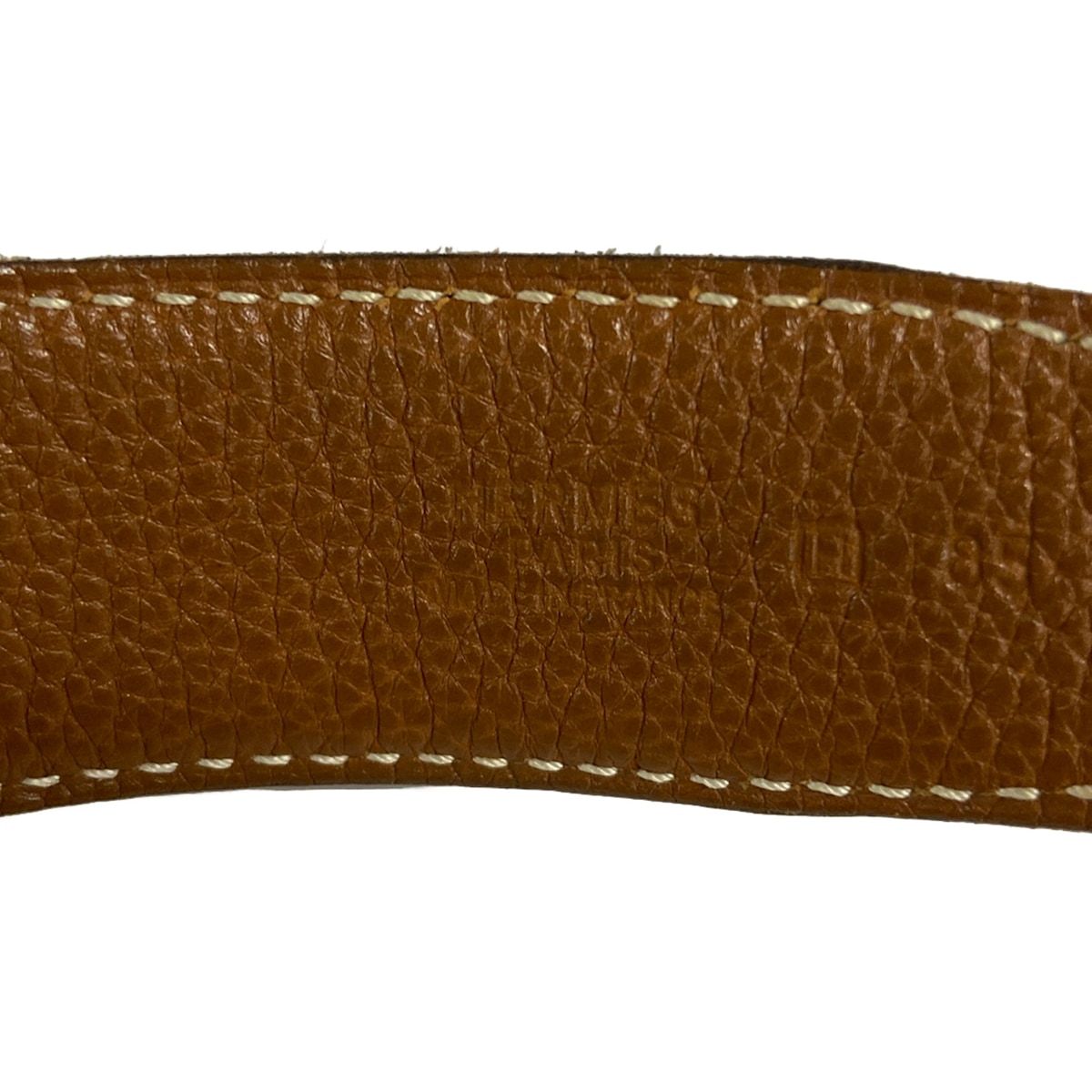 Hermes Belt 85 H Black Gold Silver Leather — view 4