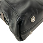 Louis Vuitton Shoulder Bag Carryall Black Leather — view 7