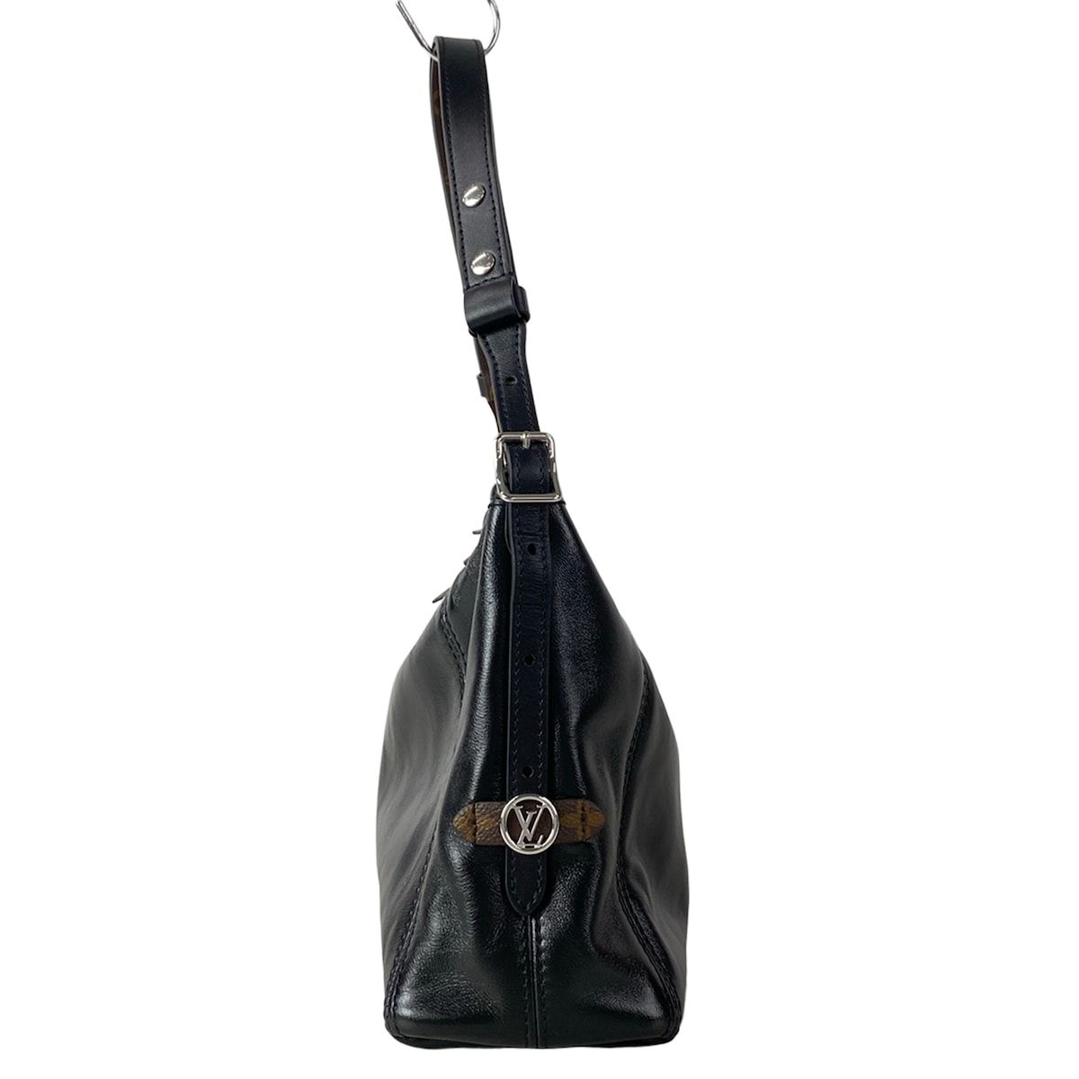 Louis Vuitton Shoulder Bag Carryall Black Leather — view 4