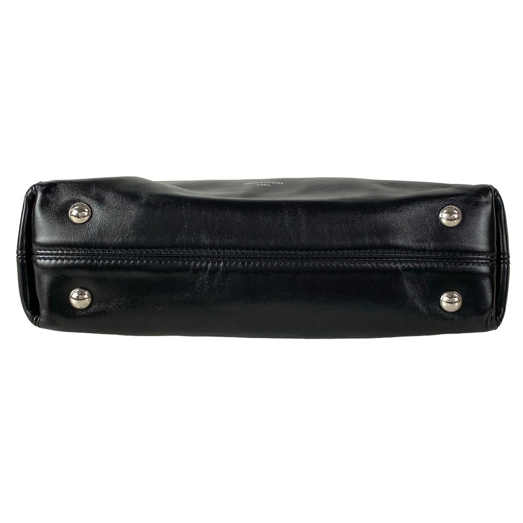 Louis Vuitton Shoulder Bag Carryall Black Leather — view 5
