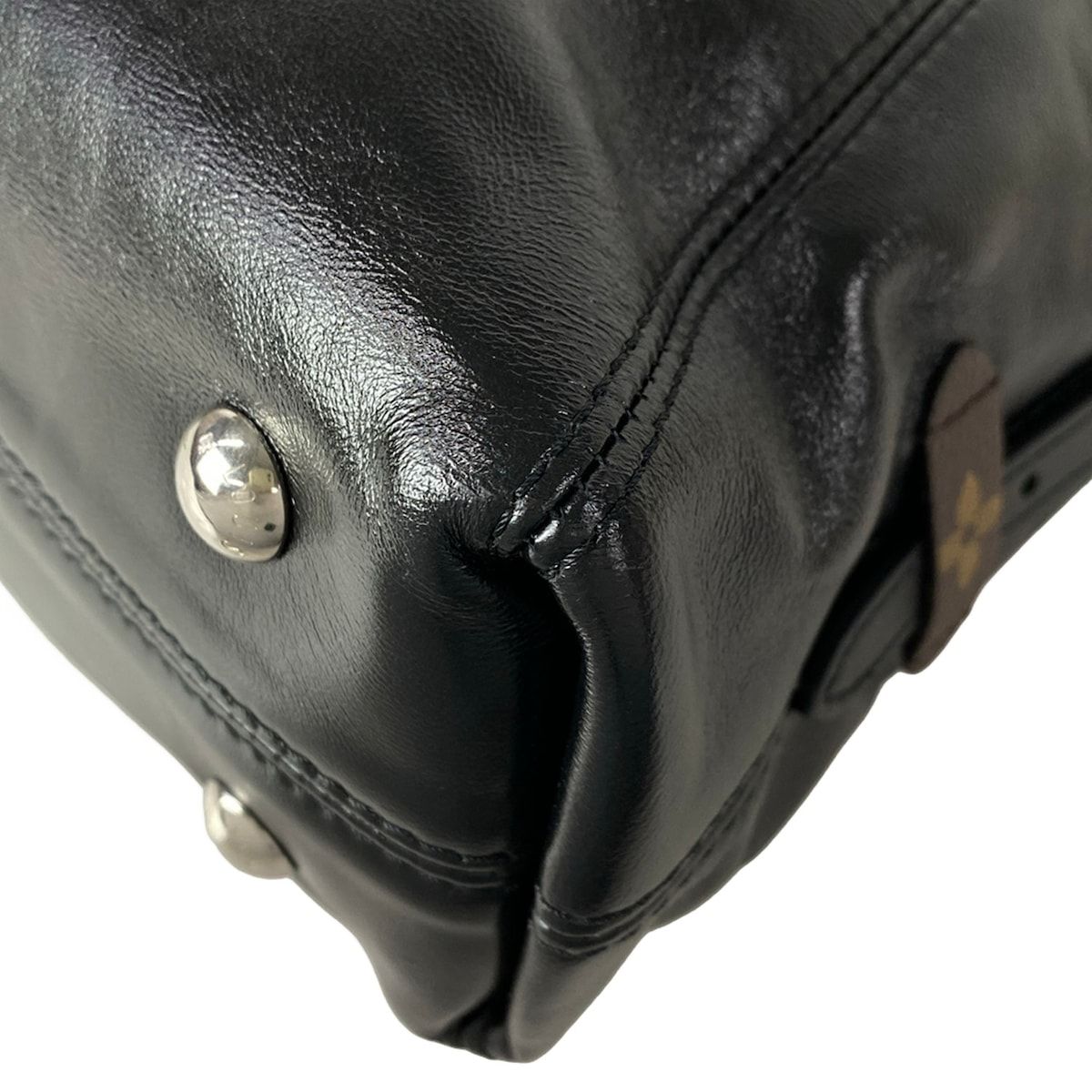 Louis Vuitton Shoulder Bag Carryall Black Leather — view 8
