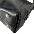 Louis Vuitton Shoulder Bag Carryall Black Leather — view 6