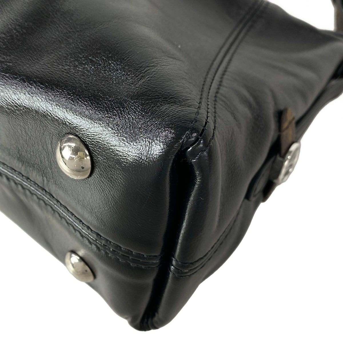Louis Vuitton Shoulder Bag Carryall Black Leather — view 6