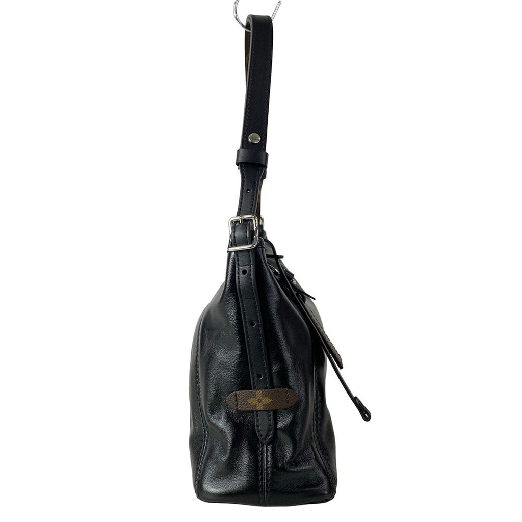Louis Vuitton Shoulder Bag Carryall Black Leather — view 2