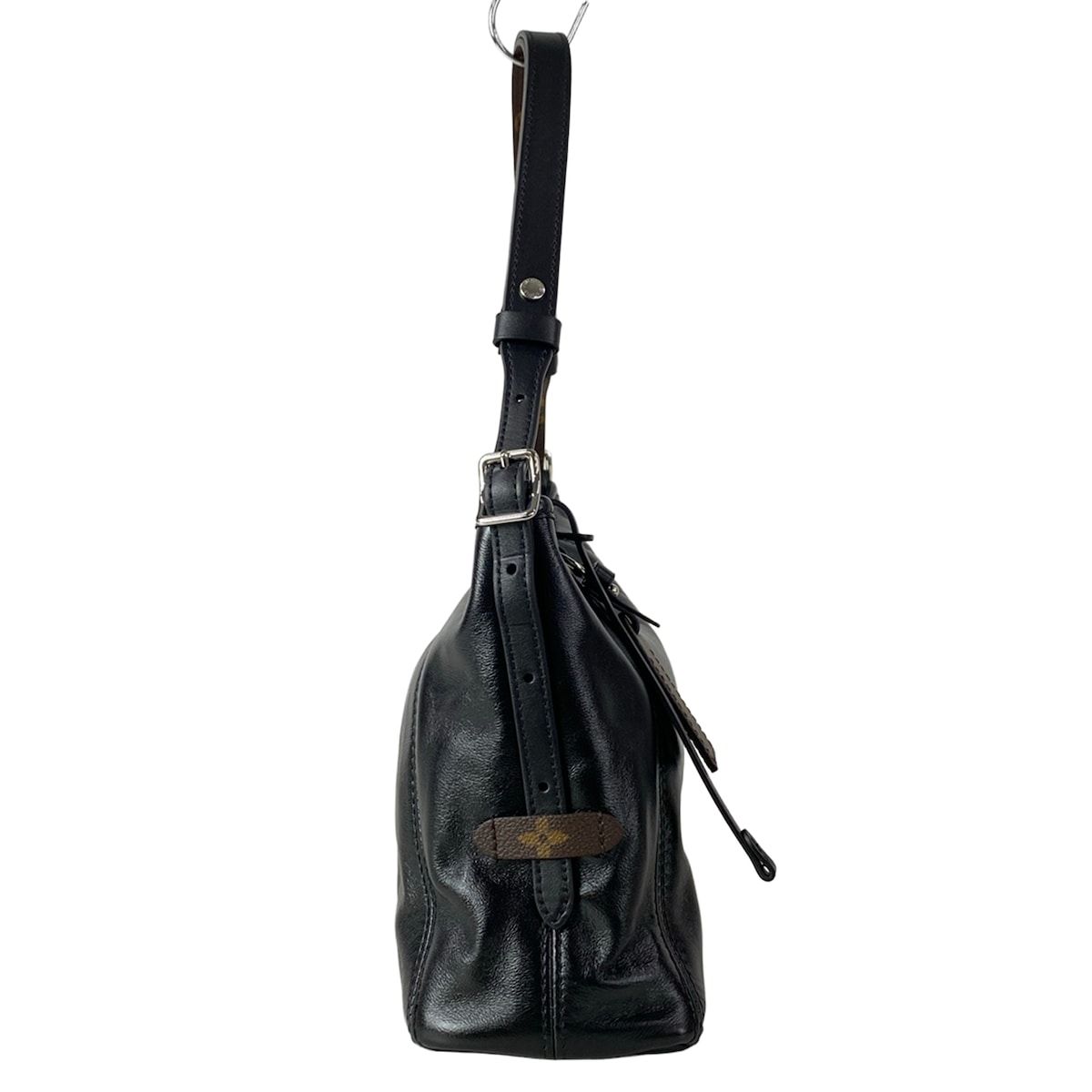 Louis Vuitton Shoulder Bag Carryall Black Leather — view 2