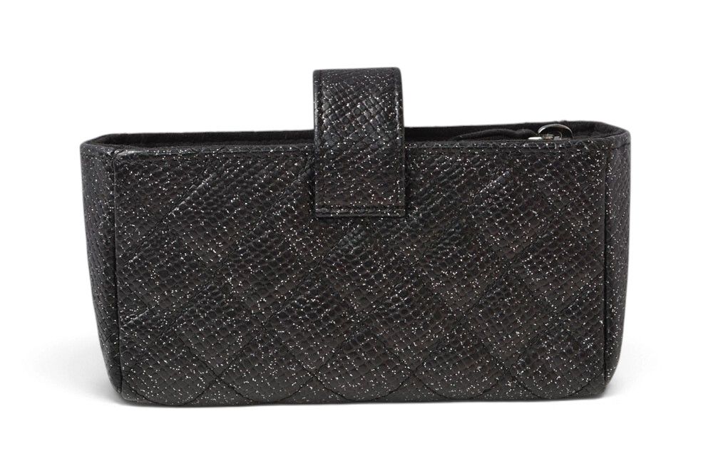 Chanel Pouch Card Case Coin Purse Leather Black — view 2