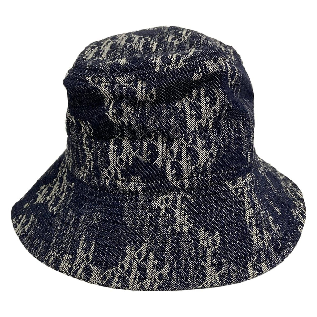 Dior Hat T3 Dark Gray White Bucket Hat Cotton — view 3