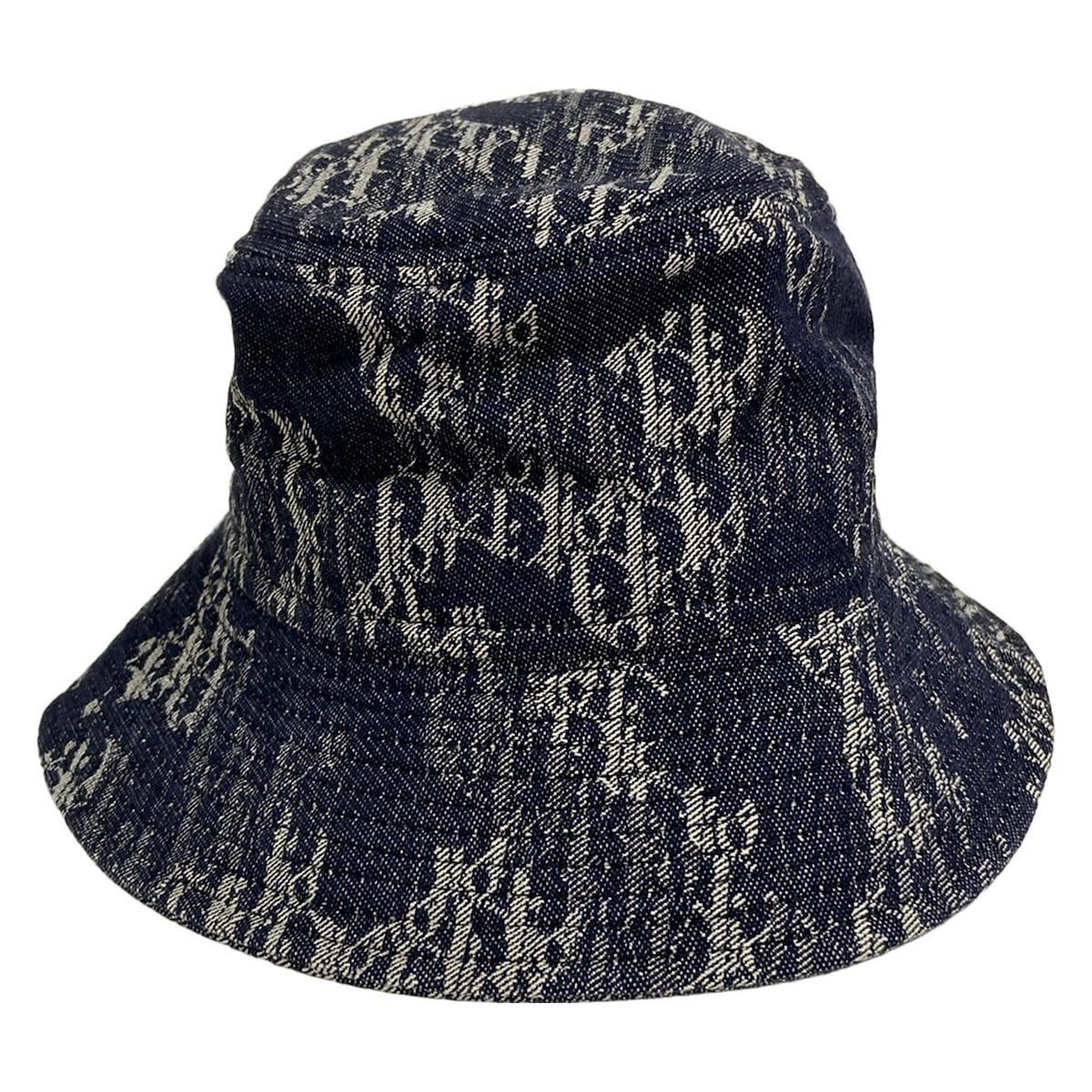 Dior Hat T3 Dark Gray White Bucket Hat Cotton — view 3
