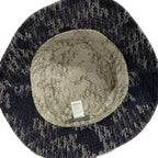 Dior Hat T3 Dark Gray White Bucket Hat Cotton — view 4