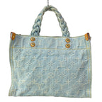 Louis Vuitton Tote Bag Monogram Denim Red Togo Sky Blue — view 3