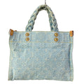 Louis Vuitton Tote Bag Monogram Denim Red Togo Sky Blue