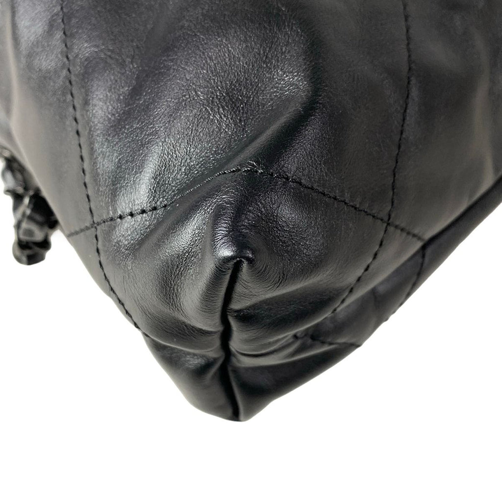 Chanel Backpack Chanel 22 Black Silver Chain — view 7