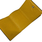Fendi Trifold Wallet Selleria Gray Yellow Leather — view 3