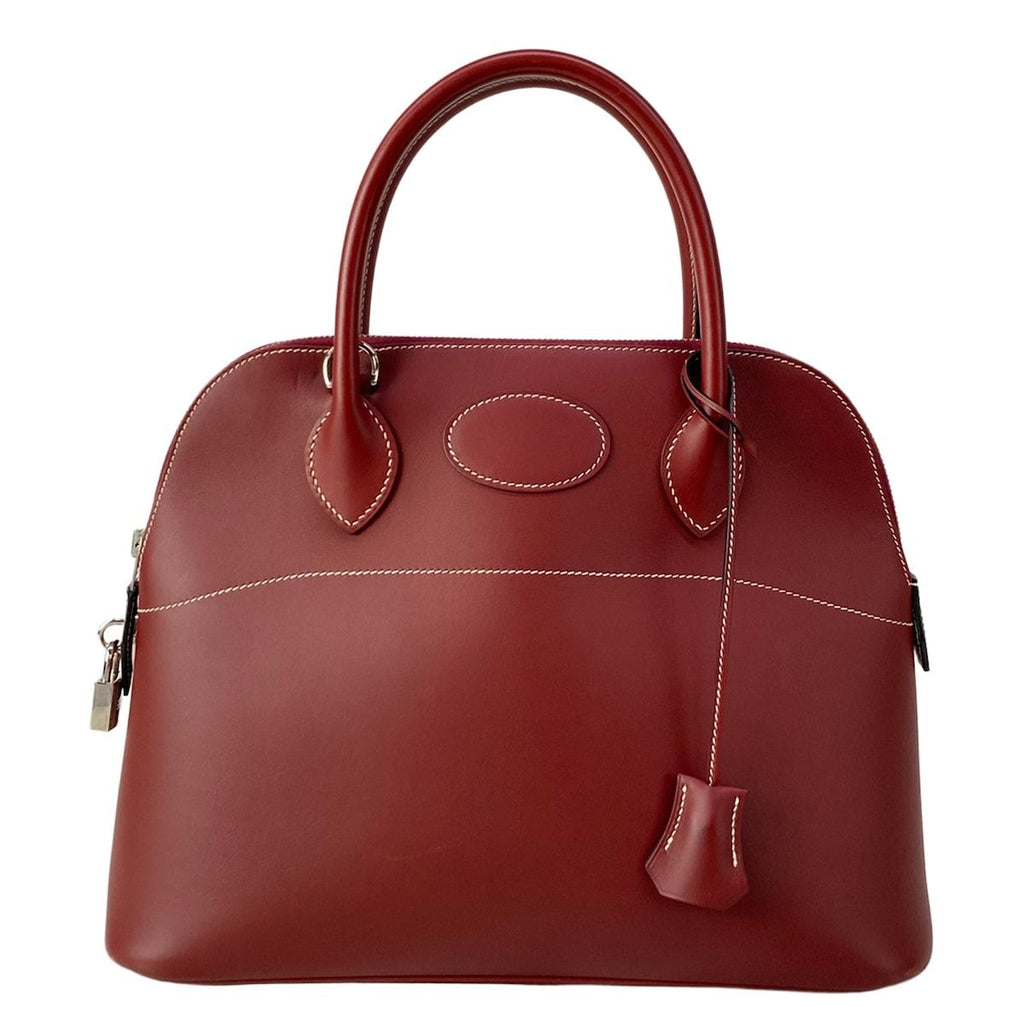 Hermes Handbag Bolide 31 Bordeaux Silver