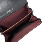 Chanel Coin Purse Quilted Black Silver Lambskin — view 3