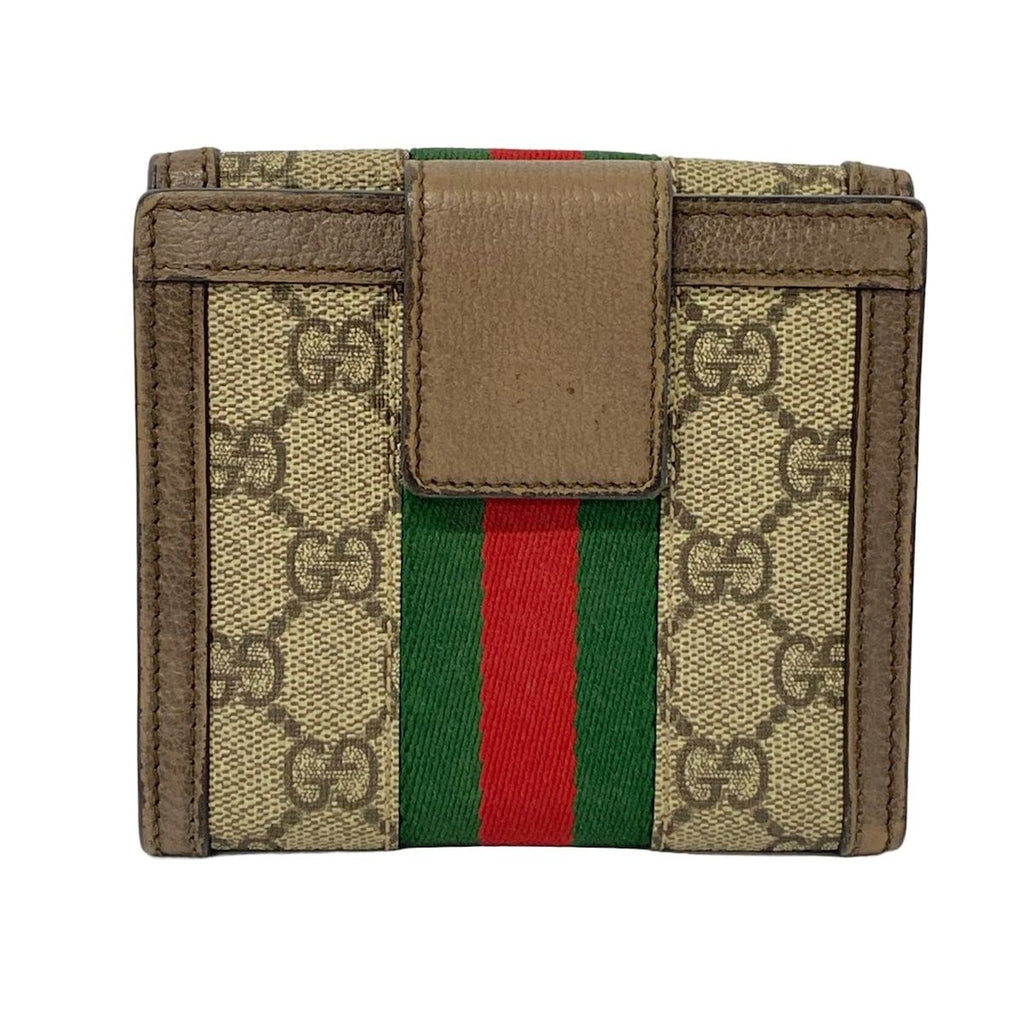 Gucci Snap Wallet Ophidia Beige Brown Leather — view 2