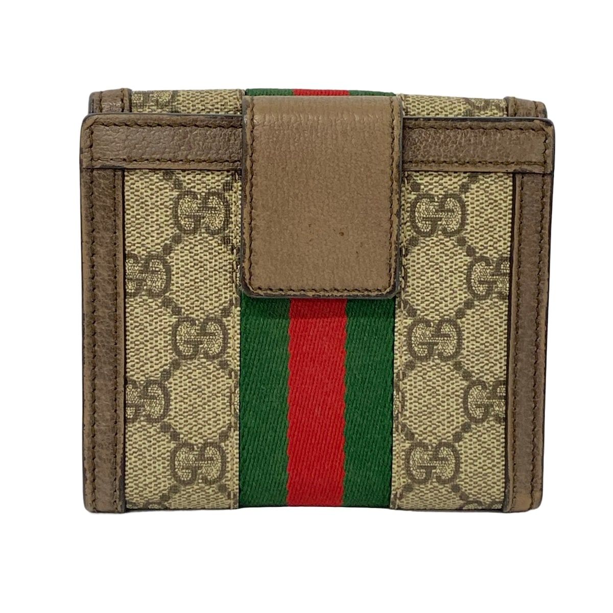 Gucci Snap Wallet Ophidia Beige Brown Leather — view 2