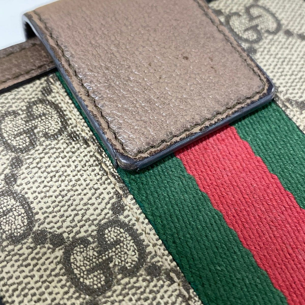 Gucci Snap Wallet Ophidia Beige Brown Leather — view 6