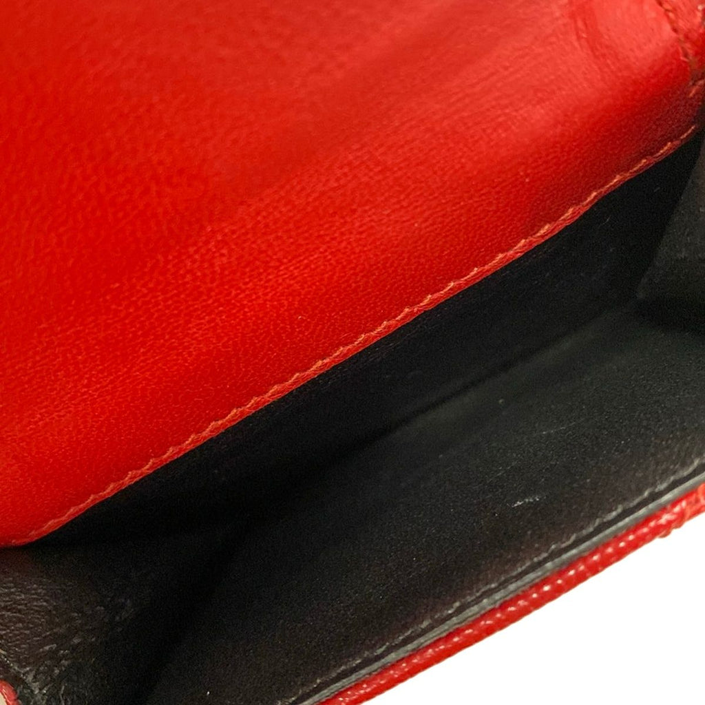 Saint Laurent Paris Trifold Wallet Red Leather — view 4