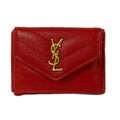 Saint Laurent Paris Trifold Wallet Red Leather