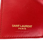 Saint Laurent Paris Trifold Wallet Red Leather — view 5
