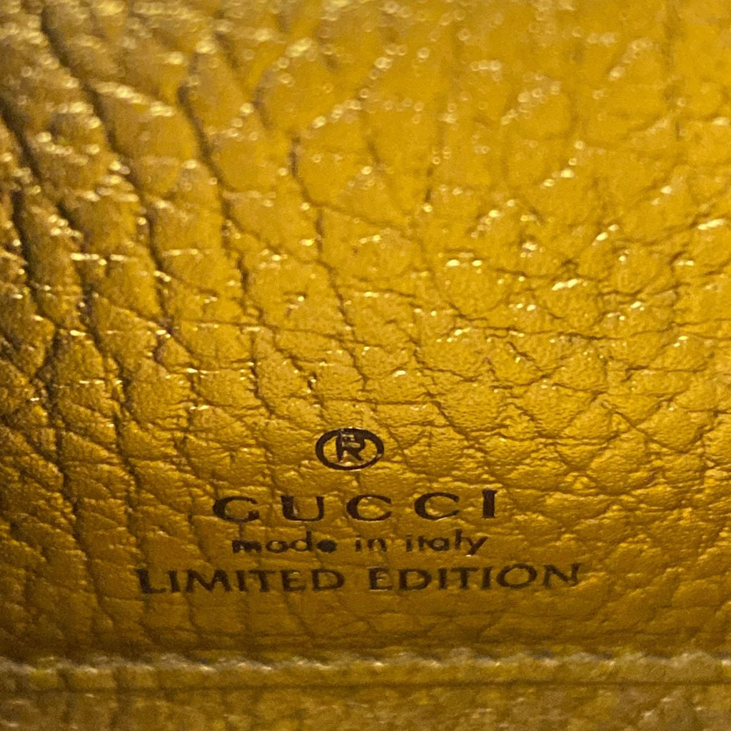 Gucci Bifold Wallet GG Marmont Beige Gold Leather — view 5