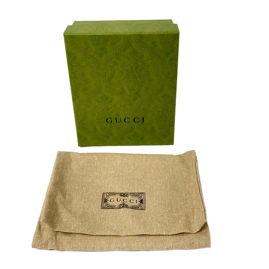 Gucci Bifold Wallet GG Marmont Beige Gold Leather — view 6