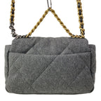 Chanel Shoulder Bag Chanel 19 Gray 2-Way Chain Wool — view 3
