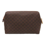 Celine Vintage Macadam Pattern Pouch Brown — view 3