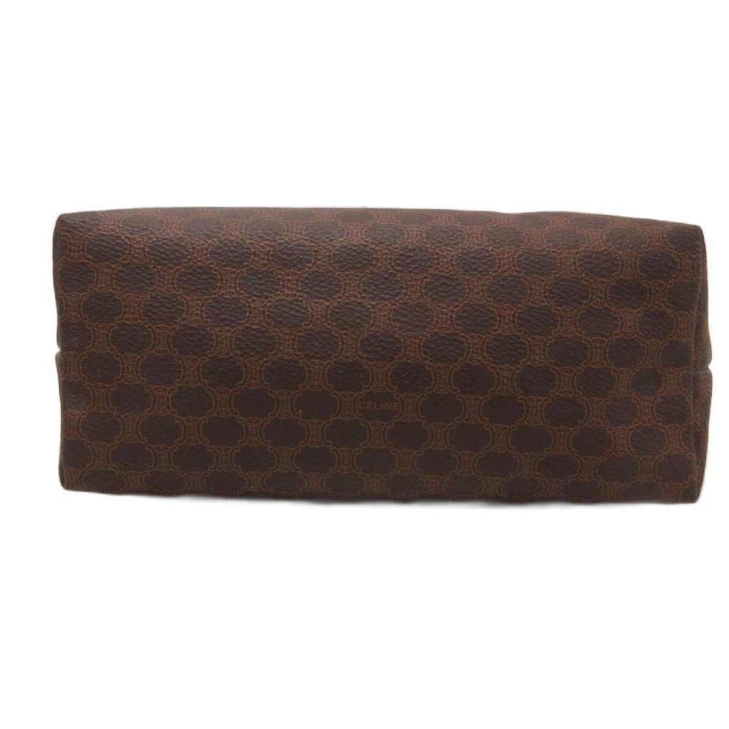 Celine Vintage Macadam Pattern Pouch Brown — view 6