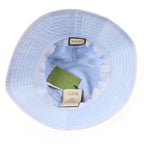 Gucci Logo Embroidery Bucket Hat Light Blue — view 7
